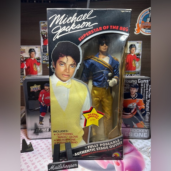 Michael Jackson superstar of the 80s Grammy awards fully poseable doll vintage - Picture 1 of 3